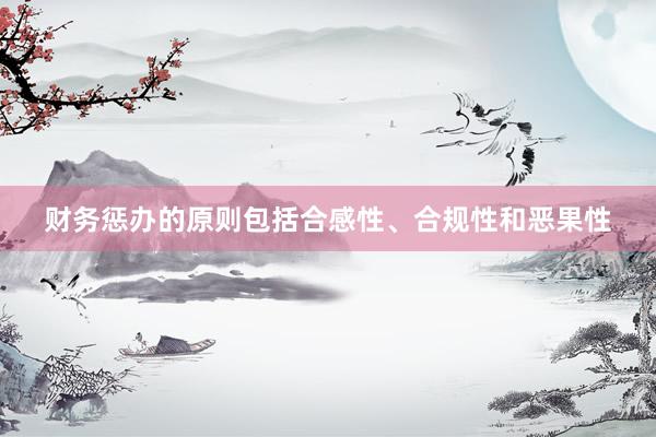 财务惩办的原则包括合感性、合规性和恶果性